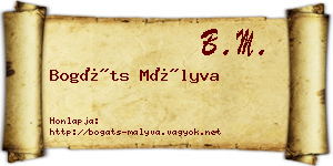 Bogáts Mályva névjegykártya